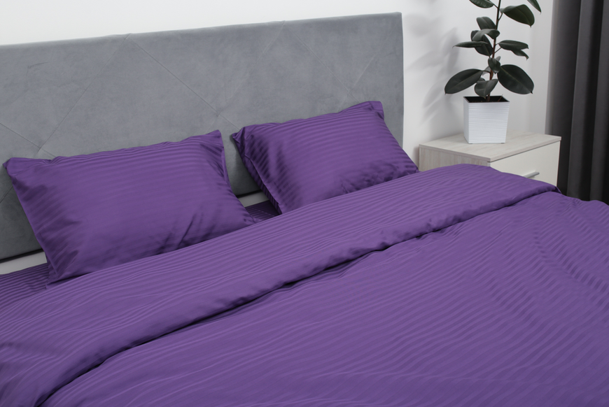 Комплект постільної білизни Amore, Страйп-сатин KPB-A1,5-STLux-violet3542 50x70 фото